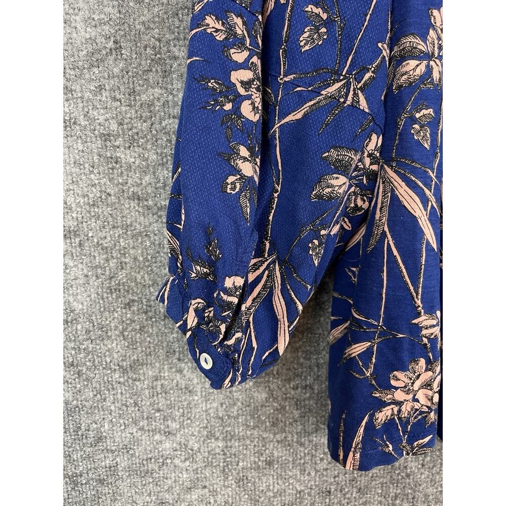 Anthropol Women's Indigo Floral Peasant Embroidered Top Size Medium - Picture 9 of 9